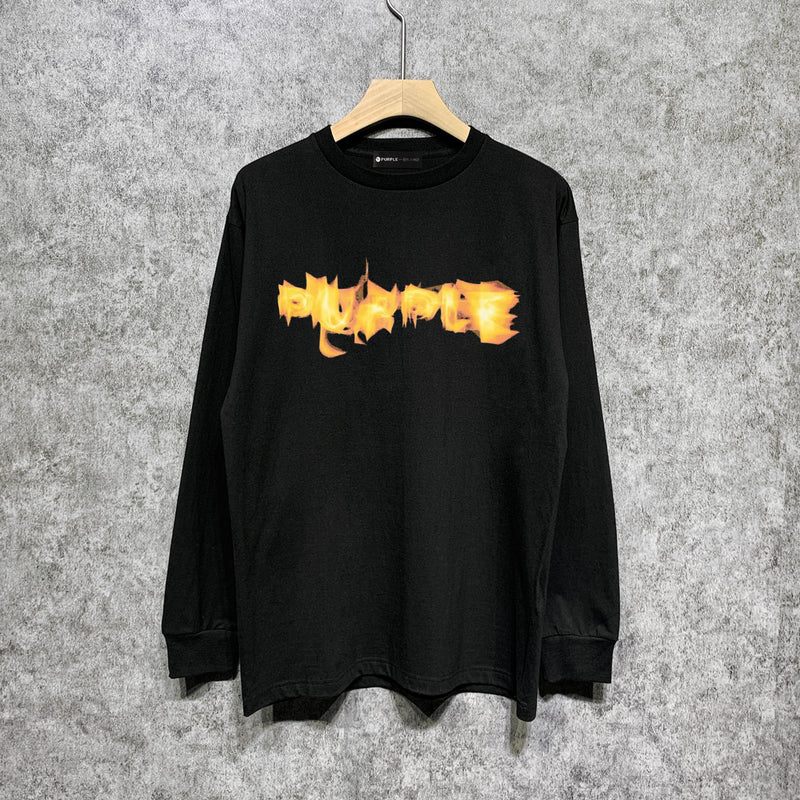 Purple Brand Long Sleeve T-Shirt Fashion Loose Long Sleeve Top