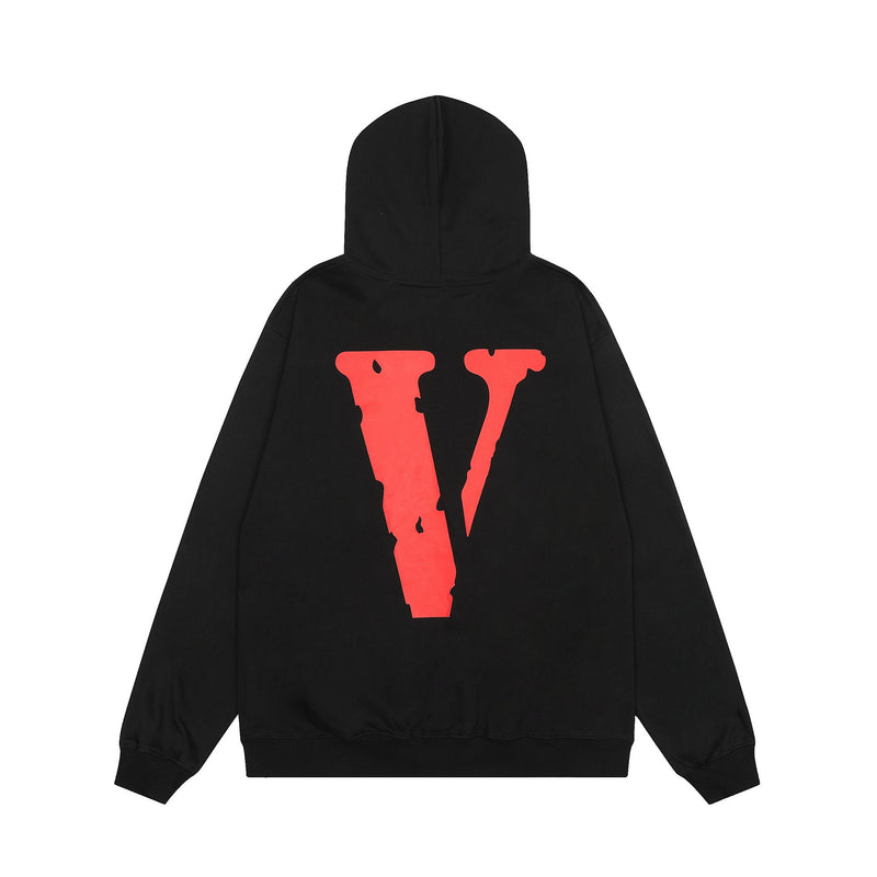 Vlone Hoodie autumn and winter red big V letter pullover