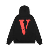 Vlone Hoodie autumn and winter red big V letter pullover