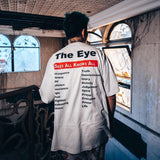 Mens Vintage T-Shirts SAINT MICHAEL CHO God's Eye Print Short Sleeve Vintage Washing Water