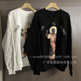 Jesus Is King Sweatshirt Fashion Brand Ins Turtleneck round Neck Sweater for Men and Women Hip Hop Loose Sports Casual Jacket