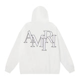 Amiri Hoodie AMI Letter logo print hooded sweater for men and women