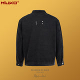 MIJKO Mens Jacket Unisex Mainstream Fashion Denim Jacket