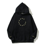 Kanye West Sunday Service Hoodie Vintage Klein Blue Hooded Sweater Stars Printing Plus Velvet
