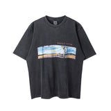 Mens Vintage T-Shirts SAINT MICHAEL CHO Old Short Sleeve Vintage Wash T-Shirt