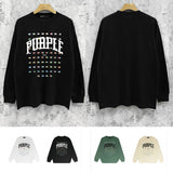 Purple Brand Long Sleeve T-Shirt Fashion Loose Long Sleeve Top