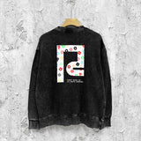 Purple Brand Distressed Sweatshirt Retro Vintage Crew Neck Sweater