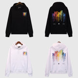 Amiri Hoodie OW Rainbow Letter Pattern Pullover Hooded Sweater
