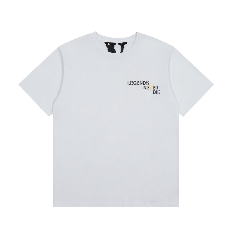 Vlone T Shirt Spring/Summer Print Pattern Crew Neck