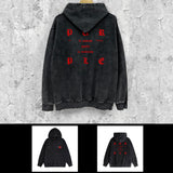 Purple Brand Distressed Hoodie Fashion Old Loose Hooded Sweater