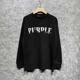 Purple Brand Long Sleeve T-Shirt Fashion Loose Long Sleeve Top