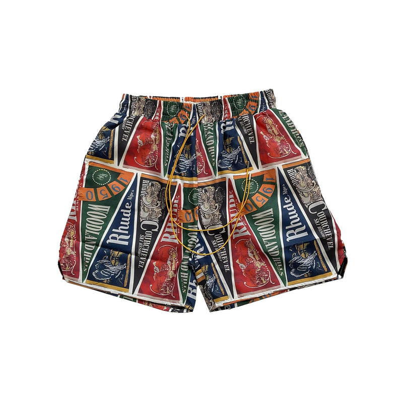 Rhude T Shirt Cartoon Graffiti Letter Casual Short Sleeve Shirt Shorts