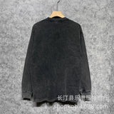 Purple Brand Distressed Long Sleeve Shirt Fashion Distressed Loose Long-sleeved Top