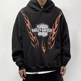 Men Vintage T-Shirts vintage American Vintage Loose Couple Hooded Sweater