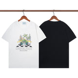 Casablanca T Shirts Crew Neck Loose Cotton Tee