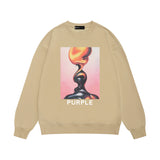 Purple Brand Sweatshirt Loose Crew Neck Sweater