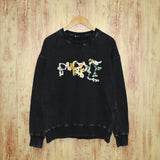 Purple Brand Distressed Sweatshirt Retro Vintage Crew Neck Sweater