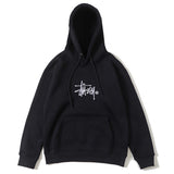 Stussy Hoodie Embroidered Logo Fleece Hoodie