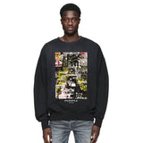 Purple Brand Distressed Sweatshirt Retro Vintage Crew Neck Sweater