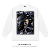 Nba Long Sleeved Shirt Autumn and Winter Loose Trendy Brand Long Sleeve T-shirt Pure Cotton Fashion