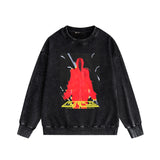 Purple Brand Distressed Sweatshirt Retro Vintage Crew Neck Sweater