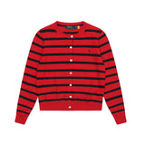 Ralph Lauren Knitted sweaters RL striped crew neck embroidered logo knitted cardigan long sleeves