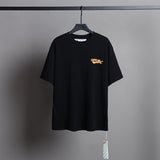Ow T Shirts Yellow Letter Printing for Men and Women