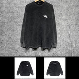 Purple Brand Distressed Long Sleeve Shirt Fashion Distressed Loose Long-sleeved Top