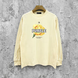 Purple Brand Long Sleeve T-Shirt Fashion Loose Long Sleeve Top
