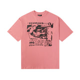 ERD T Shirts Cartoon Print Loose-Fitting Casual T-shirt