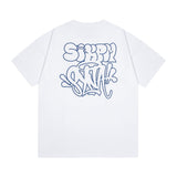 Synaworld T Shirts central cee Short Sleeve Classic Letter Print Loose Casual T-Shirt