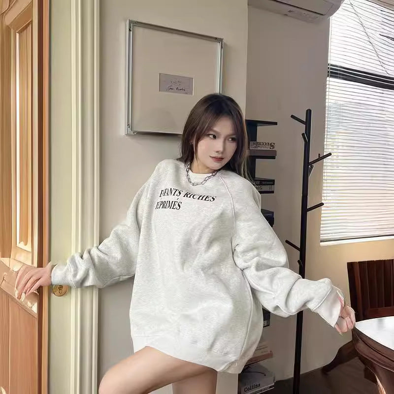 ERD Sweatshirt round Neck Sweater Autumn and Winter Loose Street