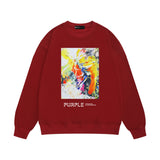 Purple Brand Sweatshirt Loose Crew Neck Sweater