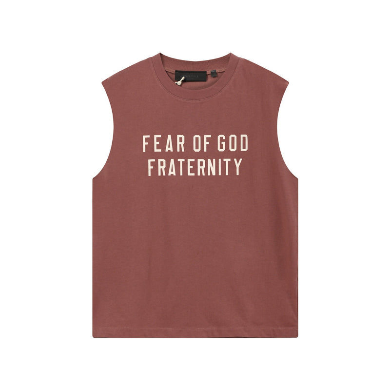 Fog Essentials tank spring summer FOG letter crew neck vest