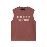 Fog Essentials tank spring summer FOG letter crew neck vest