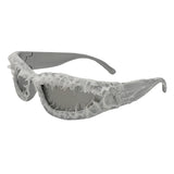 Trendy punk glasses dark style
