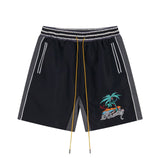 Rhude T Shirt Coconut Alphabet Beach Embroidery Short Sleeve Shirt Shorts