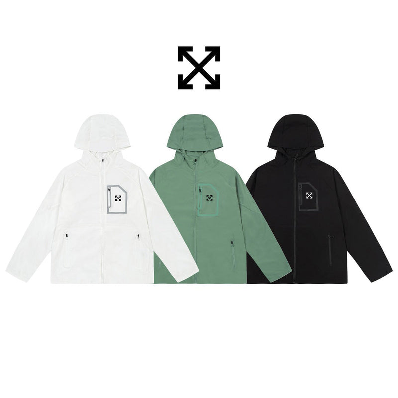 Off White Jacket Spring/Summer OW Outdoor Sports Casual Sunscreen Clothing
