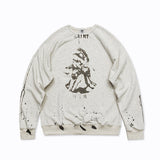 Mens Vintage T-Shirts Saint Michael Crew Neck Sweater Loose Versatile Long Sleeves