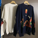 Jesus Is King Sweatshirt Kanye Jesus Is King round Neck Foam Sweater Fog