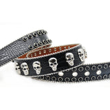Hip-hop punk rhinestone belt skull accessories