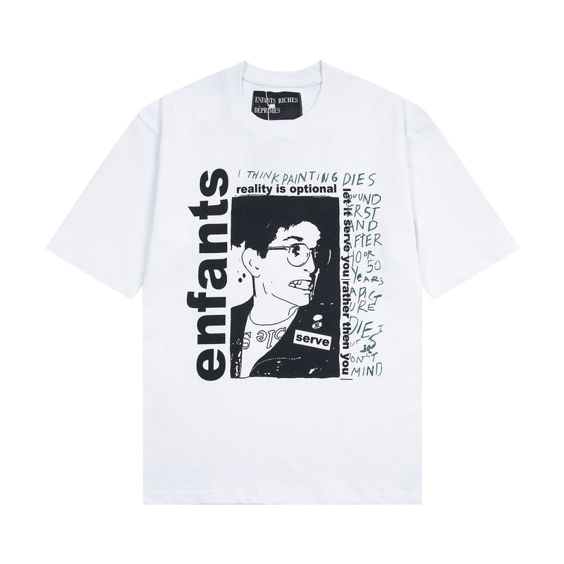 ERD T Shirts Cartoon Print Loose-Fitting Casual T-shirt