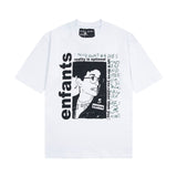 ERD T Shirts Cartoon Print Loose-Fitting Casual T-shirt
