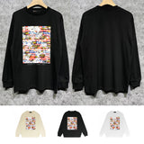 Purple Brand Long Sleeve T-Shirt Fashion Loose Long Sleeve Top