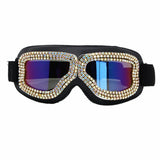 Trendy punk glasses diamond retro windproof and dustproof