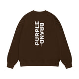 Purple Brand Sweatshirt Loose Crew Neck Sweater