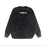 Purple Brand Distressed Long Sleeve Shirt Fashion Distressed Loose Long-sleeved Top