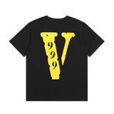 Vlone T Shirt Spring/Summer Print Pattern Crew Neck