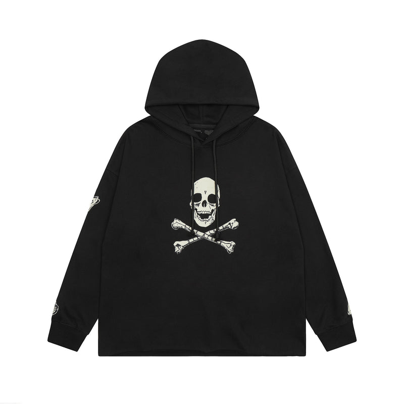 Vlone Hoodie Autumn and Winter Skull Big V Letter