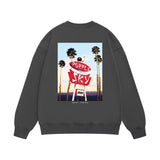 Purple Brand Sweatshirt Loose Crew Neck Sweater